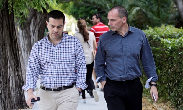 Alexis Tsipras (left) and Yanis Varoufakis together in June 2015