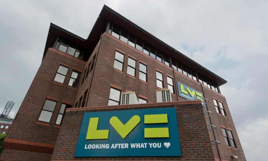 Signage for the Liverpool Victoria (LV=) financial services company outside the firm's building in Bournemouth