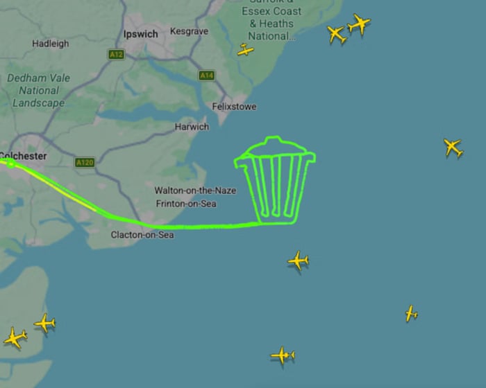 Pilot pulls off Count Binface stunt for Clacton byelection — image supplied by The Guardian Politics's feed