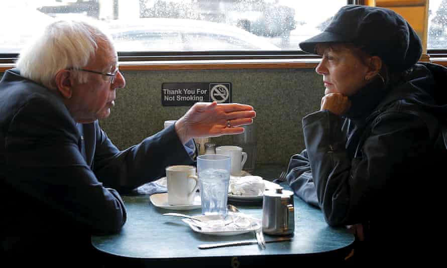Bernie Sanders and Susan Sarandon in April 2016.