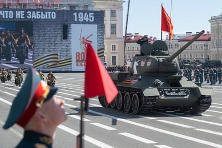 tanks driving down street