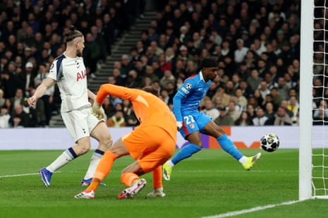 Ademola Lookman has the ball in the back of the net but VAR is Spurs’ saviour.