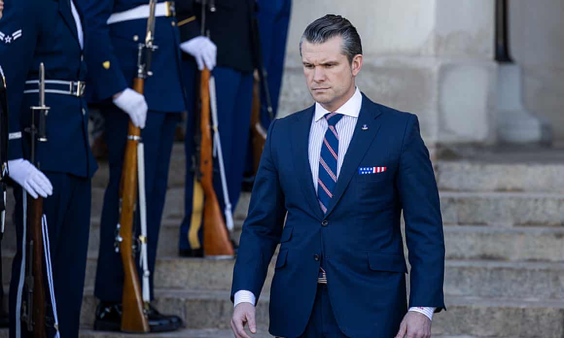The US secretary of defense, Pete Hegseth.