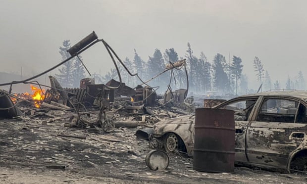 A view of Byas-Kuel village after a wildfire, in Russia’s vast Siberia region