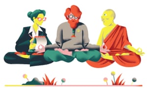 Illustration of people mediatating