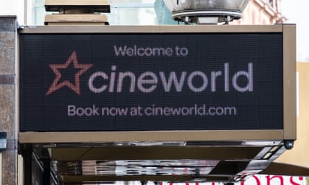 A sign for the cinema chain Cineworld.
