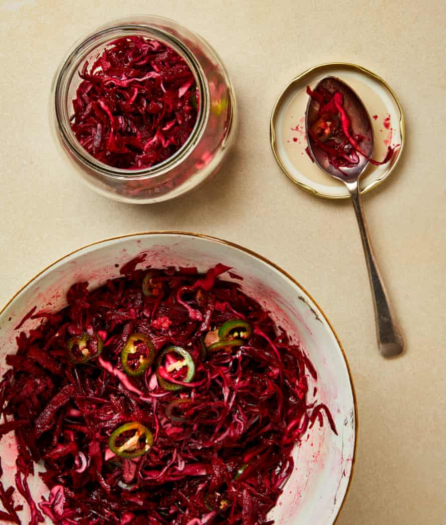 Yotam Ottolenghi’s beetroot ferment with garam masala.