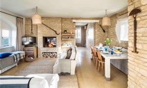 Retraites sur le terrain: l'intérieur confortable de l'une des cabines de Daylesford.
