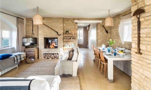 Country retreats: the cosy interior of one of the Daylesford Cottages.