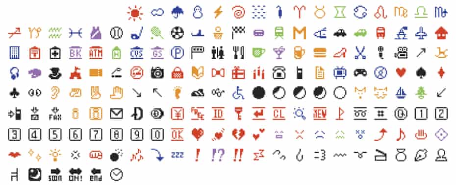 The original set of 176 emojis, acquired by MoMA. 