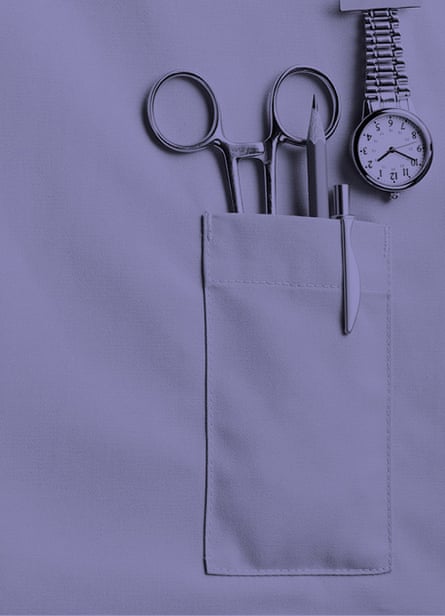 Medical instruments in a top pocket