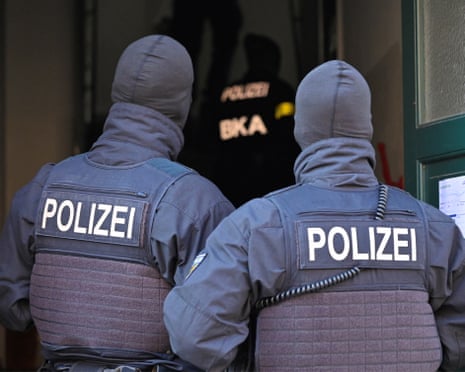 Masked German police officers.