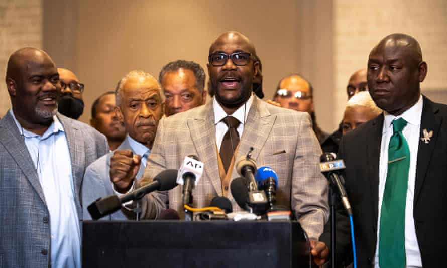 Derek Chauvin found guilty of George Floyd’s murder | George Floyd 4 George Floyd’s brother Philonise Floyd speaks alongside Reverend Al Sharpton and attorney Ben Crump following the verdict.