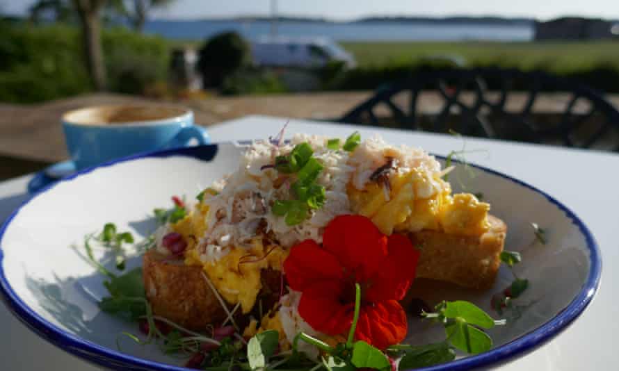 Crab and scrambled egg at the Starfish cafe