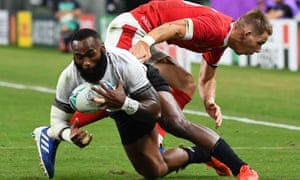 Fiji’s Semi Radradra in action in the World Cup last year. Fiji’s tour of Europe has been thrown into disarray with almost all of its squad testing positive to Covid-19.