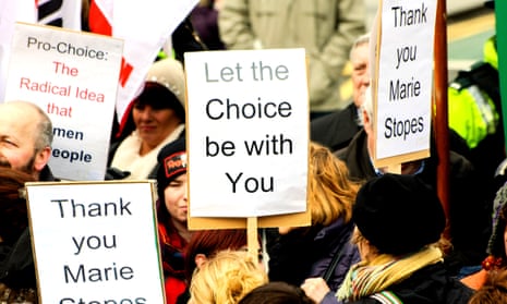 Pro-choice activists in Belfast, Northern Ireland, in March 2014.
