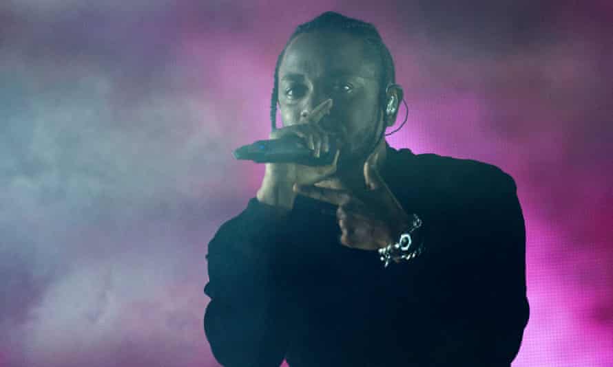Kendrick Lamar performs at the Coachella Valley Music And Arts Festival in Indio, California
