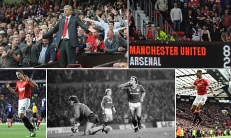 Arsène Wenger is sent to the stands; United win 8-2; Marcus Rashford arrives; United win in 1987; and Robin van Persie scores against his former club