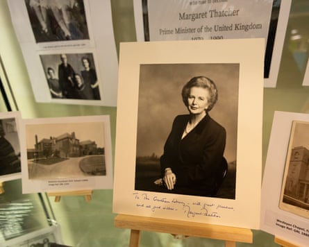 A signed photograph of Margaret Thatcher in Grantham library
