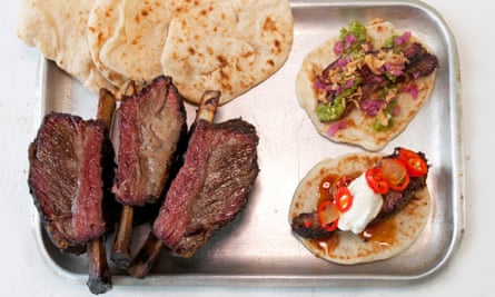 ‘It’s as if the beef has just left the grill’: beef ribs.