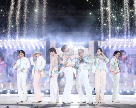 BTS performing in Seoul in 2022.