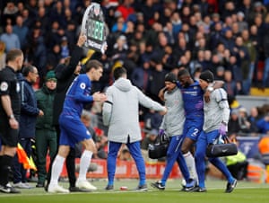 Rudiger is substituted.
