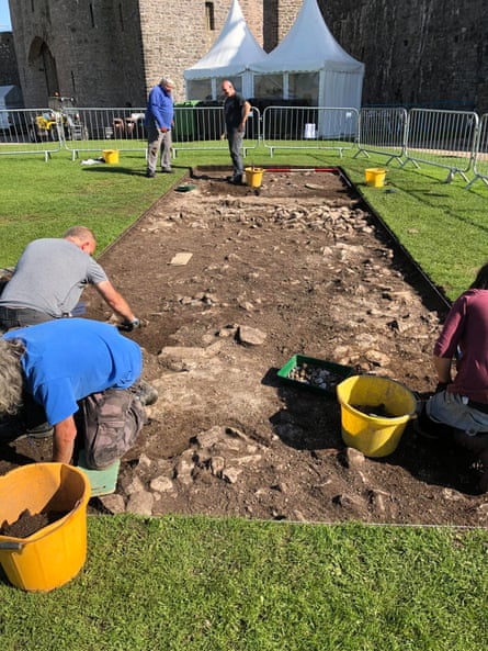 Archaeologists hope the findings in the trench could shed new light on 15th-century castle life.
