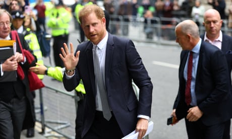 ‘It’s a lot’: eight hours in witness box takes toll on Prince Harry