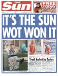 The Sun’s 1992 ‘It’s the Sun wot won it’ headline