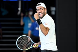 Matteo Berrettini goes through after a mammoth five-set battle.