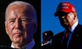 a side-by-side image of Joe Biden and Donald Trump