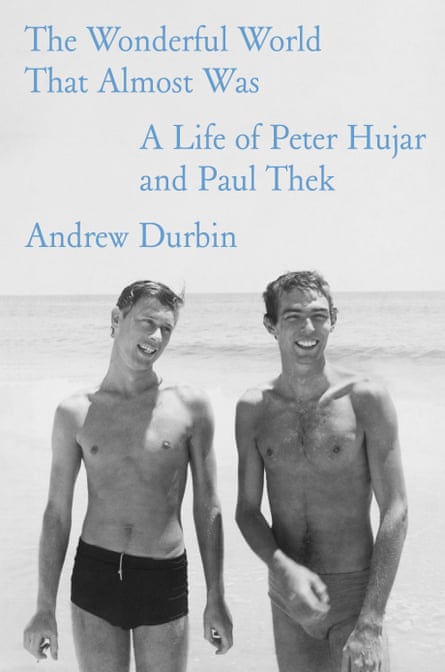 Book cover showing two men on beach