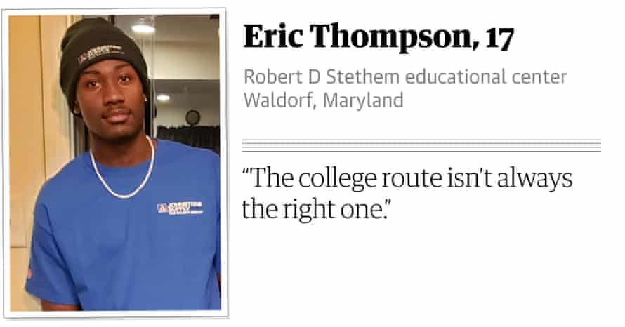 Eric Thompson, 17, Waldorf, Maryland.