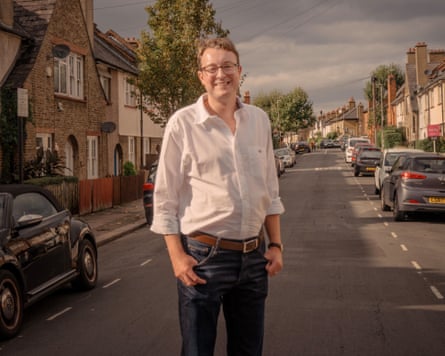 Simon Clarke, former Tory MP and cabinet minister, in a London street in 2024.