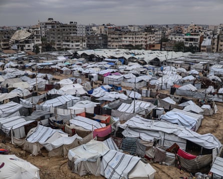 Dilapidated tents in Gaza City