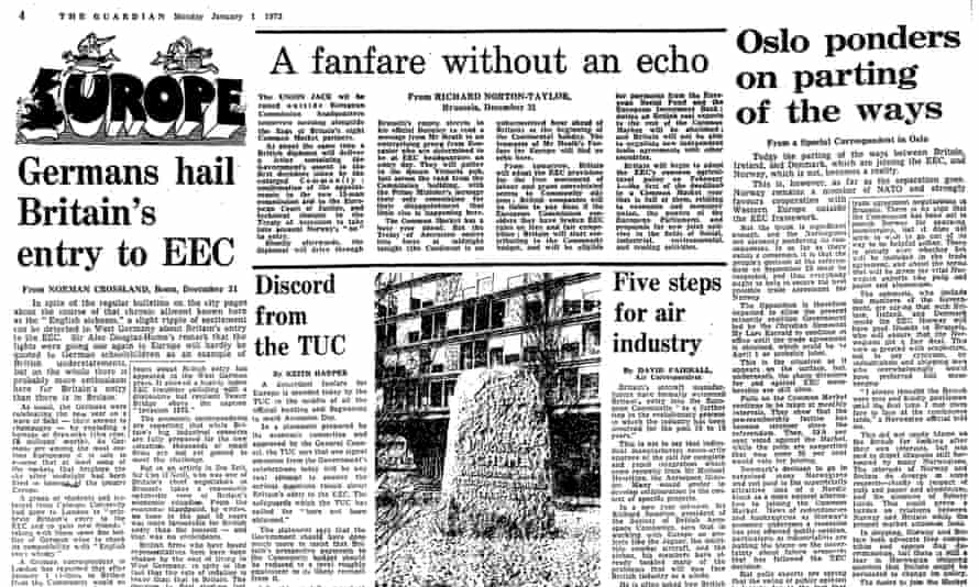 Guardian coverage, 1 January 1973.