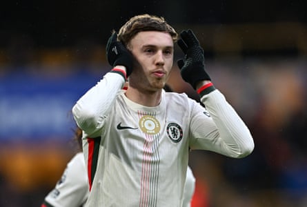 Cole Palmer celebrates scoring Chelsea’s first goal from the penalty spot
