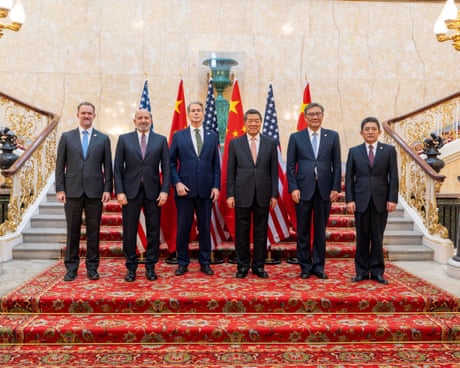 US-China trade talks to resume; UK jobs market ‘weakening’ as payrolls tumble – business live