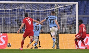Francesco Acerbi of S.S. Lazio scores an own goal.