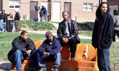 ‘Greek tragedy for the new millennium’ … Michael B Jordan, Tray Chaney, Larry Gilliard Jr and JD Williams in season one of The Wire.