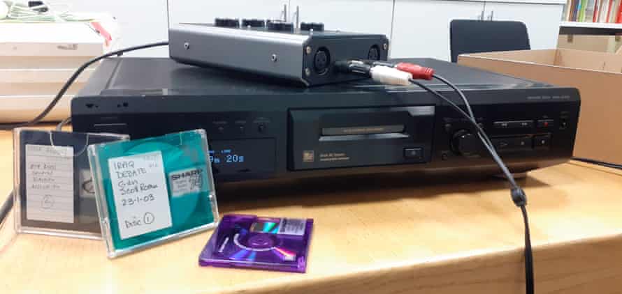 MiniDiscs and some of the Archive’s digitisation equipment.