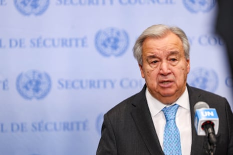 The UN secretary general, António Guterres, on 17 December 2025.