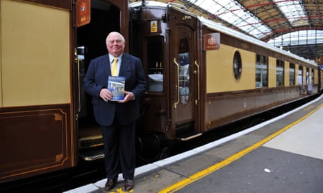 James Sherwood at Victoria Station in London; he spent years and millions tracking down original rolling stock and launched the Venice-Simplon Orient Express in 1982.
