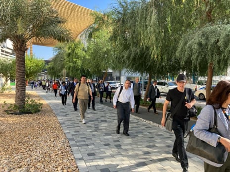 Delegates now have to trudge much further to get into the centre