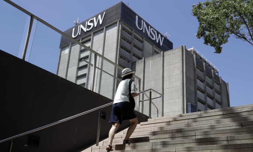woman walks up stairs at UNSW