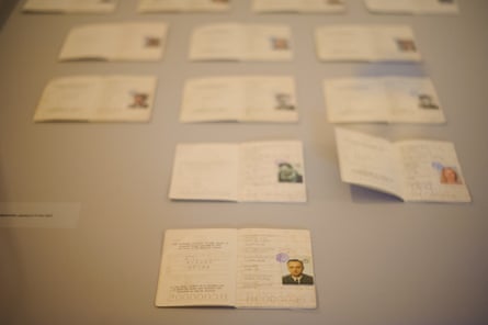 A 2015 exhibition in Ljubljana showing passports belonging to the erased.