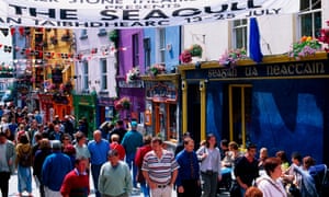 The streets of Galway during the arts festival.