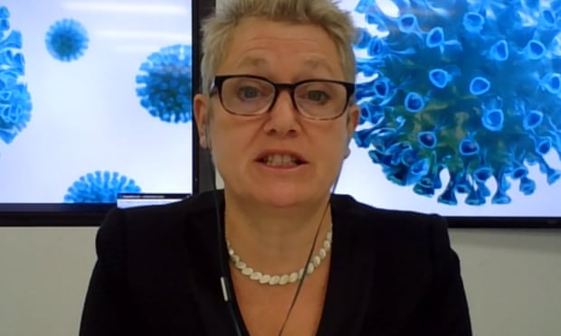 كيت بينغهام على شاشة التلفزيون مصابة بفيروس