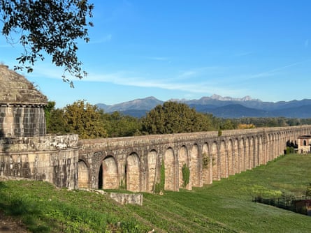 A Roman aqueduct outside Lucca, Italy.