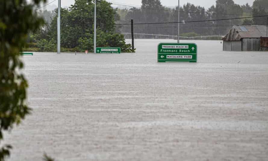 Windsor bridge on Tuesday during the floods
